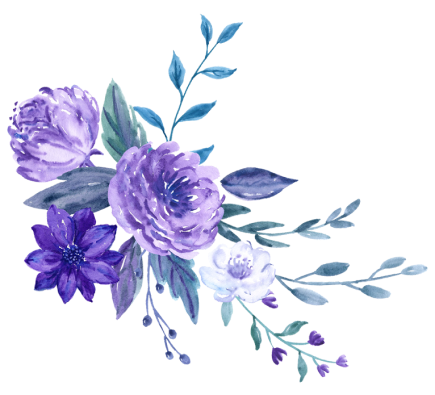 A painted purple flower